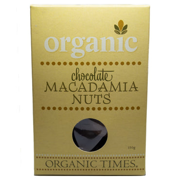 ORGANIC TIMES CHOC COATED MACADAMIA NUTS