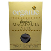 ORGANIC TIMES CHOC COATED MACADAMIA NUTS
