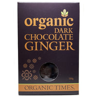 ORGANIC TIMES DARK CHOC COATED GINGER