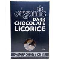 ORGANIC TIMES DARK CHOC COATED LICORICE