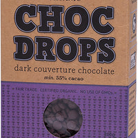 ORGANIC TIMES CHOC DROPS DARK 200G