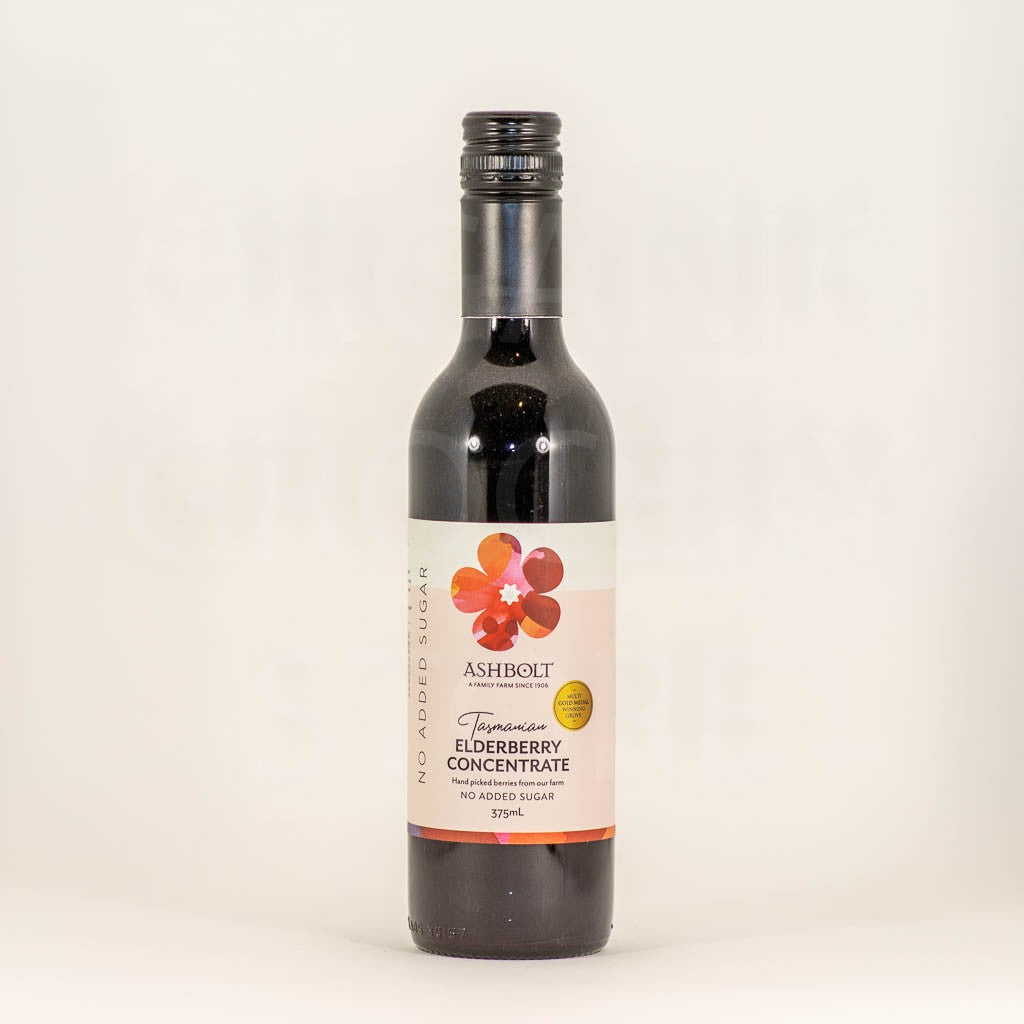 ASHBOLT ELDERBERRY CONCENTRATE - NO ADDED SUGAR 375ML