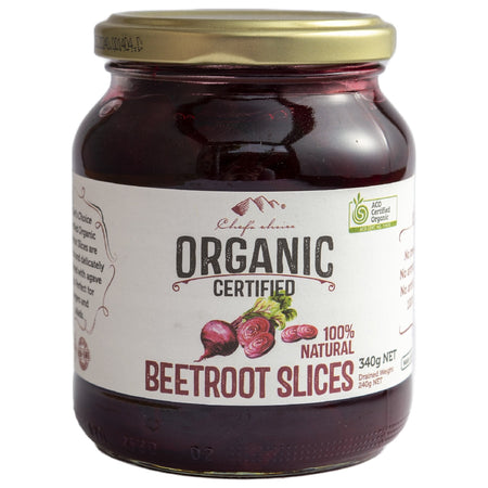 CHEFS CHOICE ORGANIC BEETROOT SLICES 340G