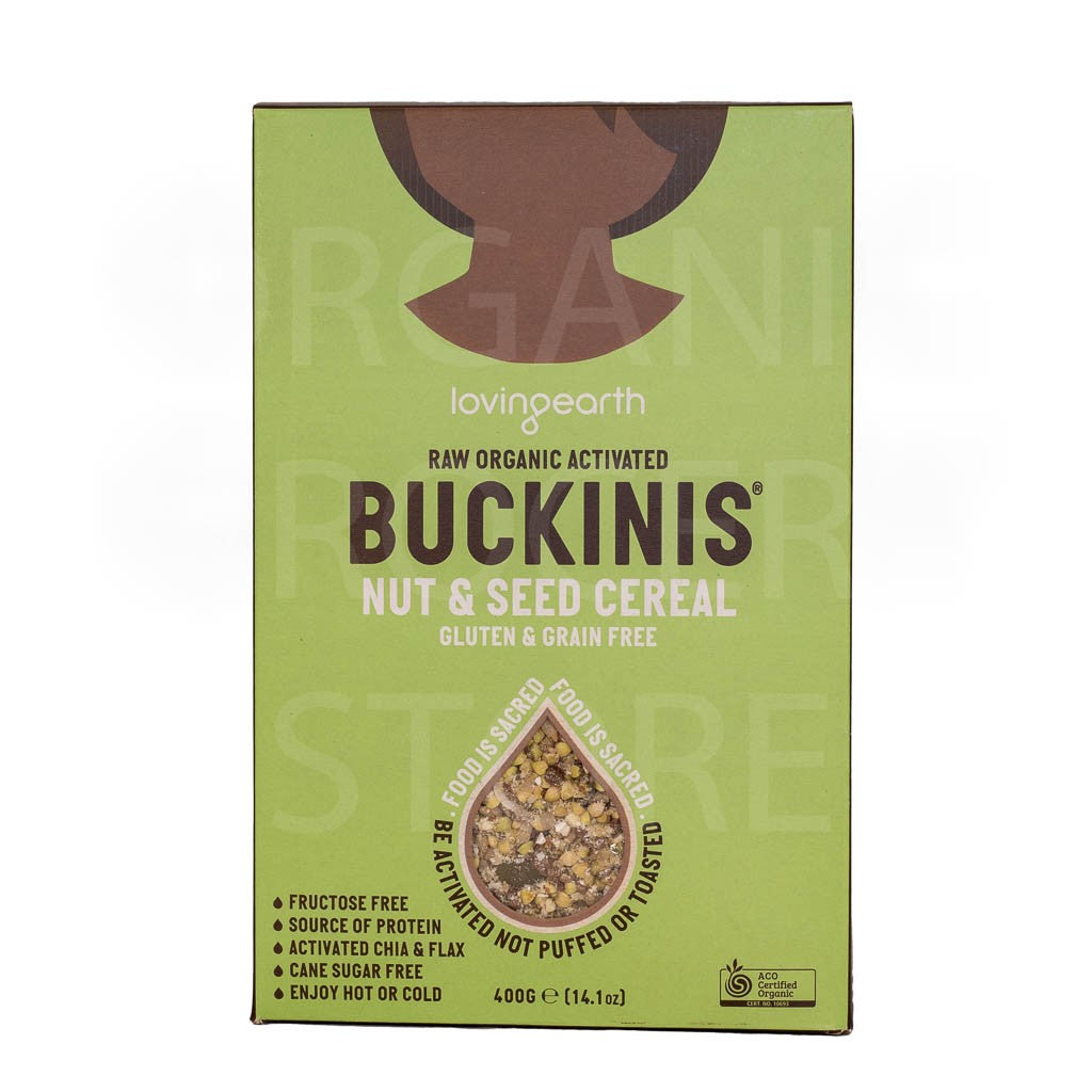 LOVING EARTH RAW ORGANIC ACTIVATED BUCKINIS NUT & SEED CEREAL 400G