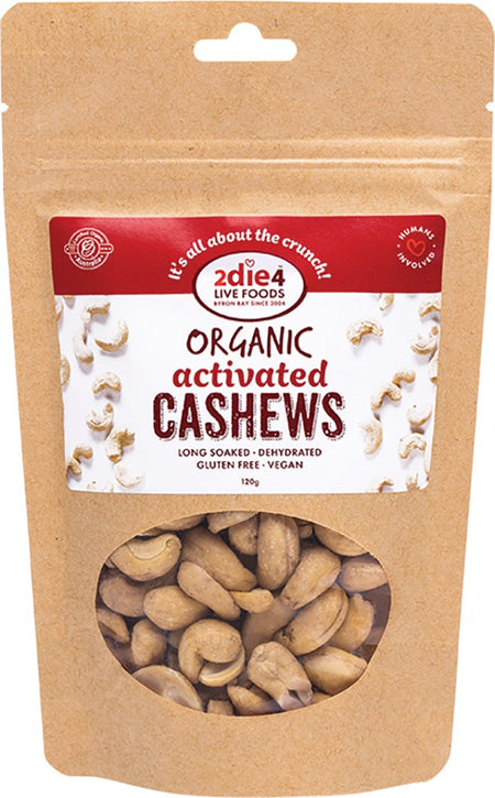 2DIE4 LIVE FOODS ACTIVATED ORGANIC CASHEWS 120G