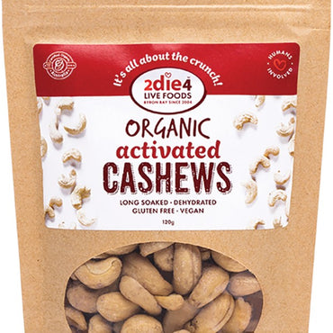 2DIE4 LIVE FOODS ACTIVATED ORGANIC CASHEWS 120G