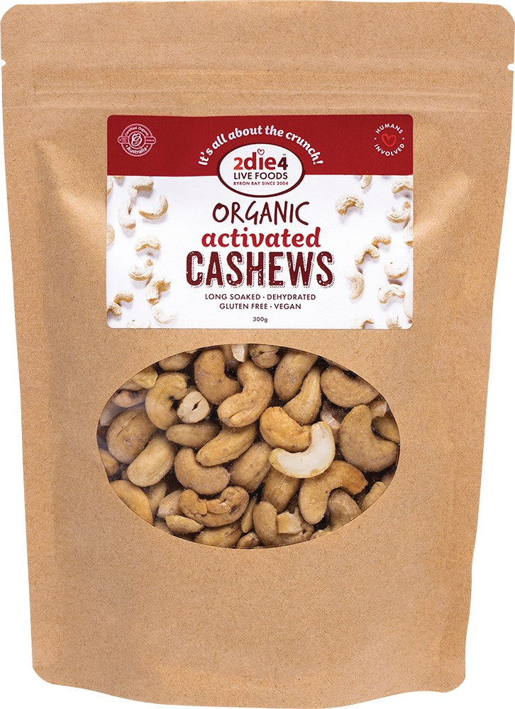 2DIE4 LIVE FOODS ACTIVATED ORGANIC CASHEWS 300G