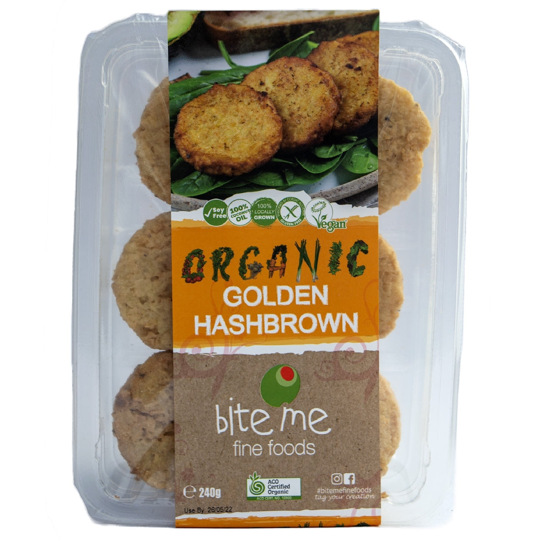 BITE ME ORGANIC GOLDEN HASHBROWN 240G