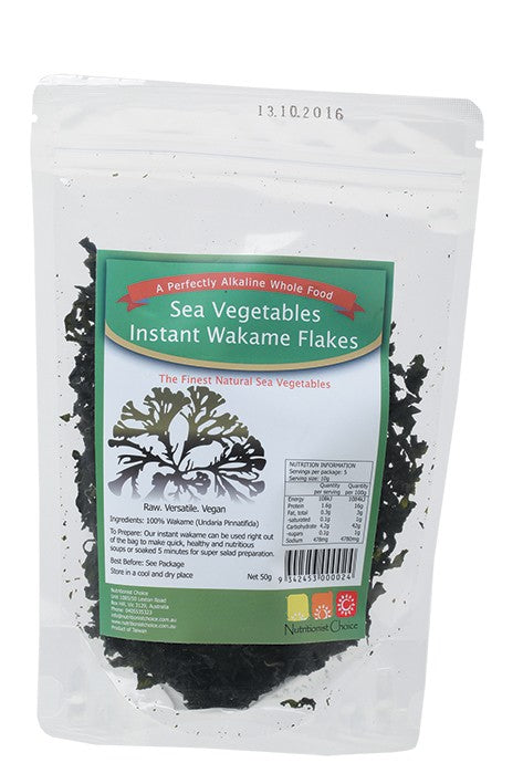 NUTRITIONIST CHOICE SEA VEGETABLES WAKAME FLAKES 50G