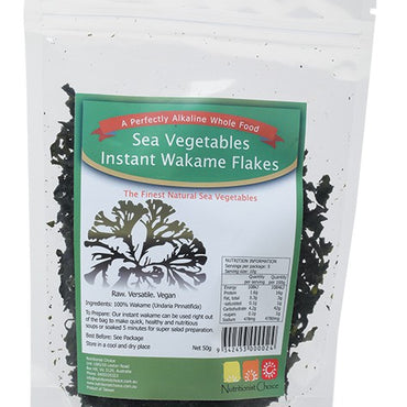 NUTRITIONIST CHOICE SEA VEGETABLES WAKAME FLAKES 50G