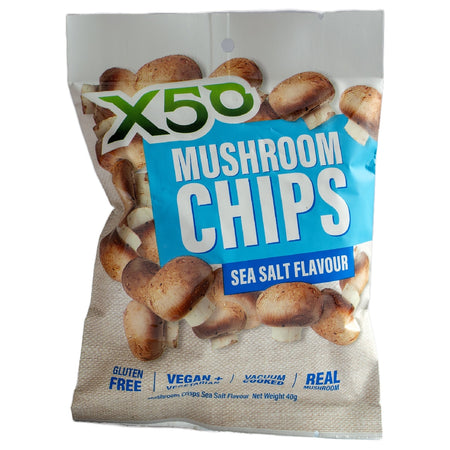 X50 MUSHROOM CHIPS SEA SALT 40G