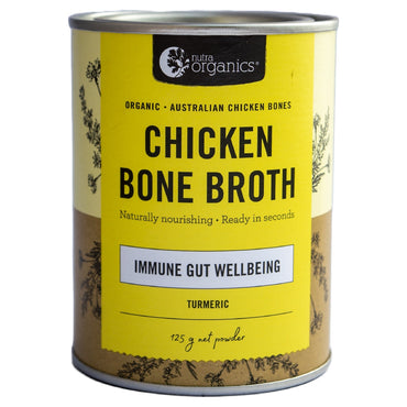 NUTRA ORGANICS CHICKEN BONE BROTH - TURMERIC125G