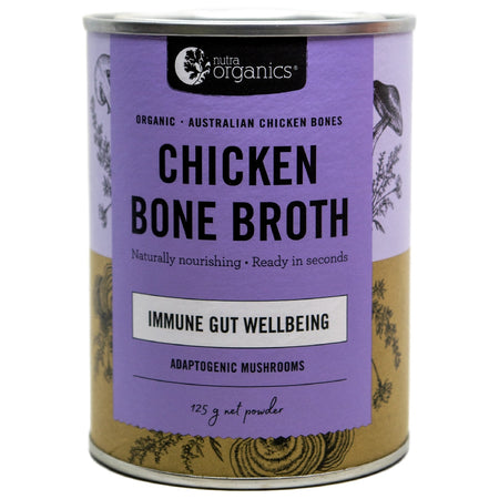 NUTRA ORGANICS CHICKEN BONE BROTH - MUSHROOM 125G