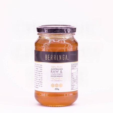 BERRINGA RAW ORGANIC EUCALYPTUS HONEY 500G