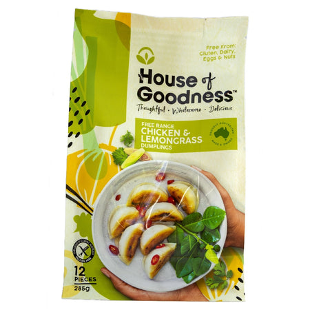 HOUSE OF GOODNESS CHICKEN AND LEMONGRASS DUMPLINGS