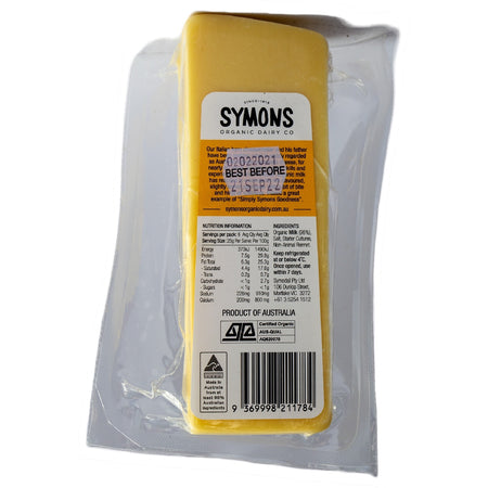 SYMONS ORGANIC PARMESAN 150G BLOCK