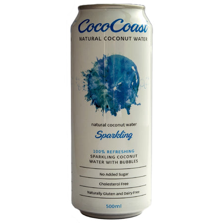 COCO COAST SPARKLING COCONUT WATER 500ML