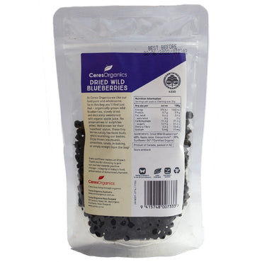 CERES ORGANICS DRIED WILD BLUEBERRIES 150G