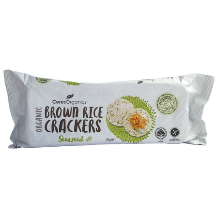 CERES BROWN RICE SEAWEED CRACKERS