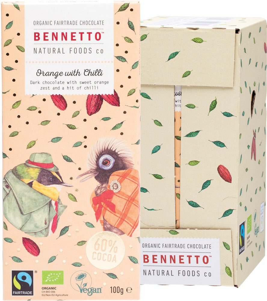 BENNETTO CHOC DARK ORANGE CHILLI 100G