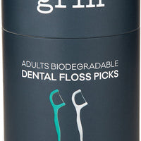 GRIN BIODEGRADABLE DENTAL FLOSS PICKS - ADULTS 45 PICKS