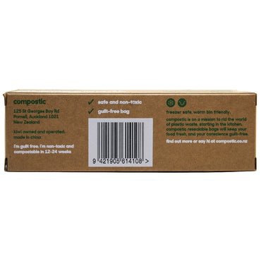 COMPOSTIC COMPOSTABLE RESEALABLE BAGS